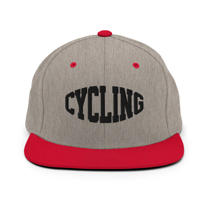 Cycling Text 3D Puff Embroidered Snapback Hat