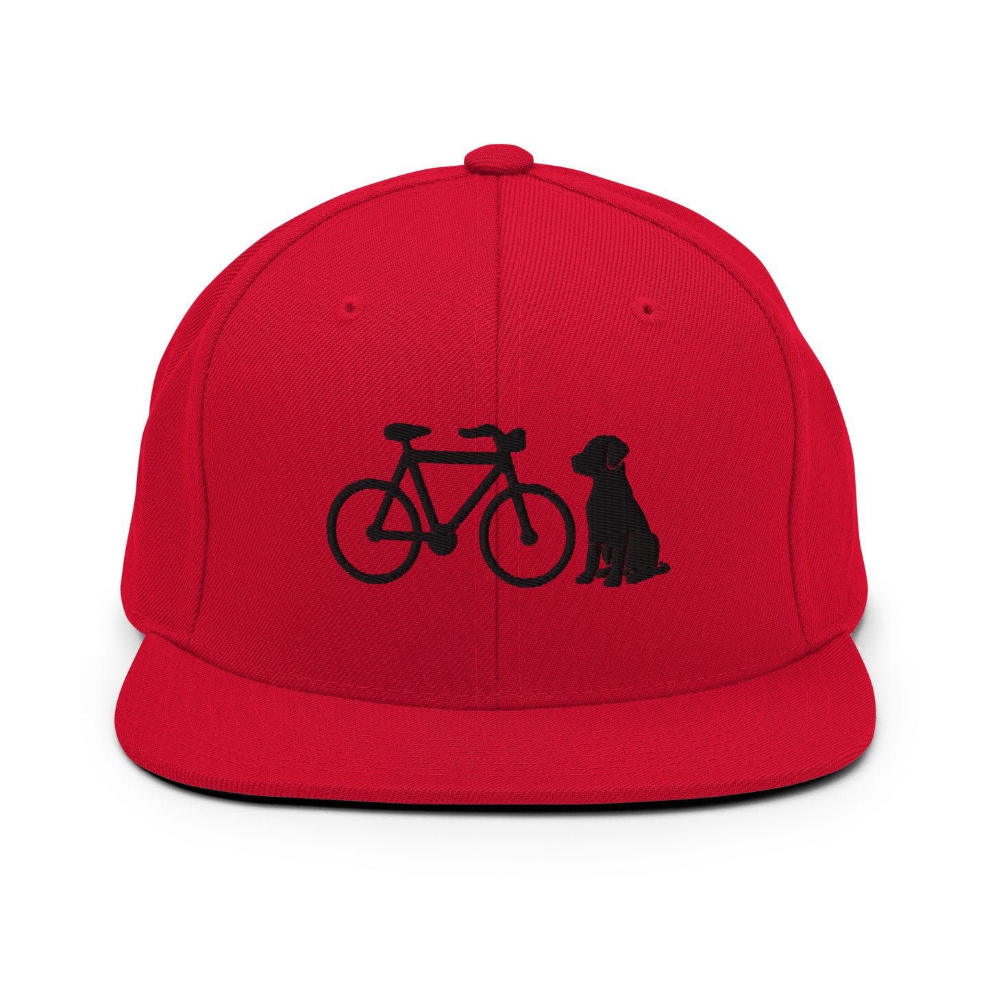 Bike and Dog 3D Puff Embroidered Snapback Hat