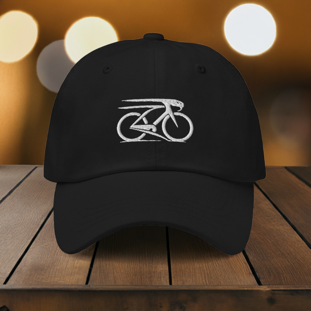 Bicycle and Cobra Embroidered Hat