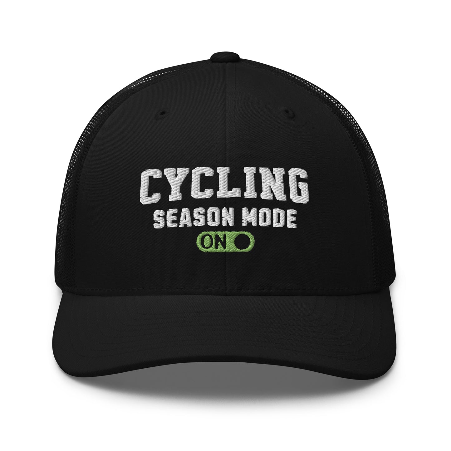 Cycling Season Mode ON Embroidered Trucker Hat