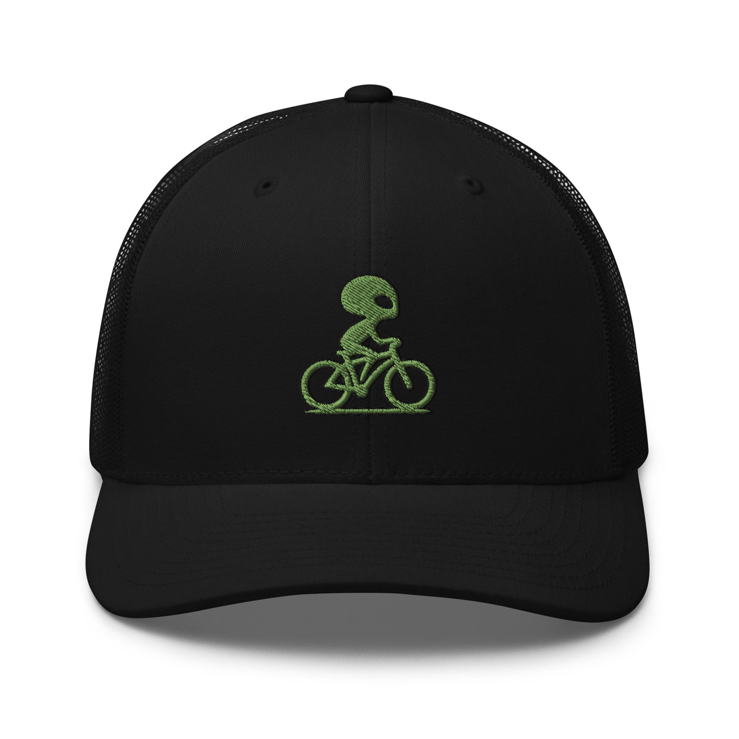 Alien and Bike Embroidered Trucker Hat