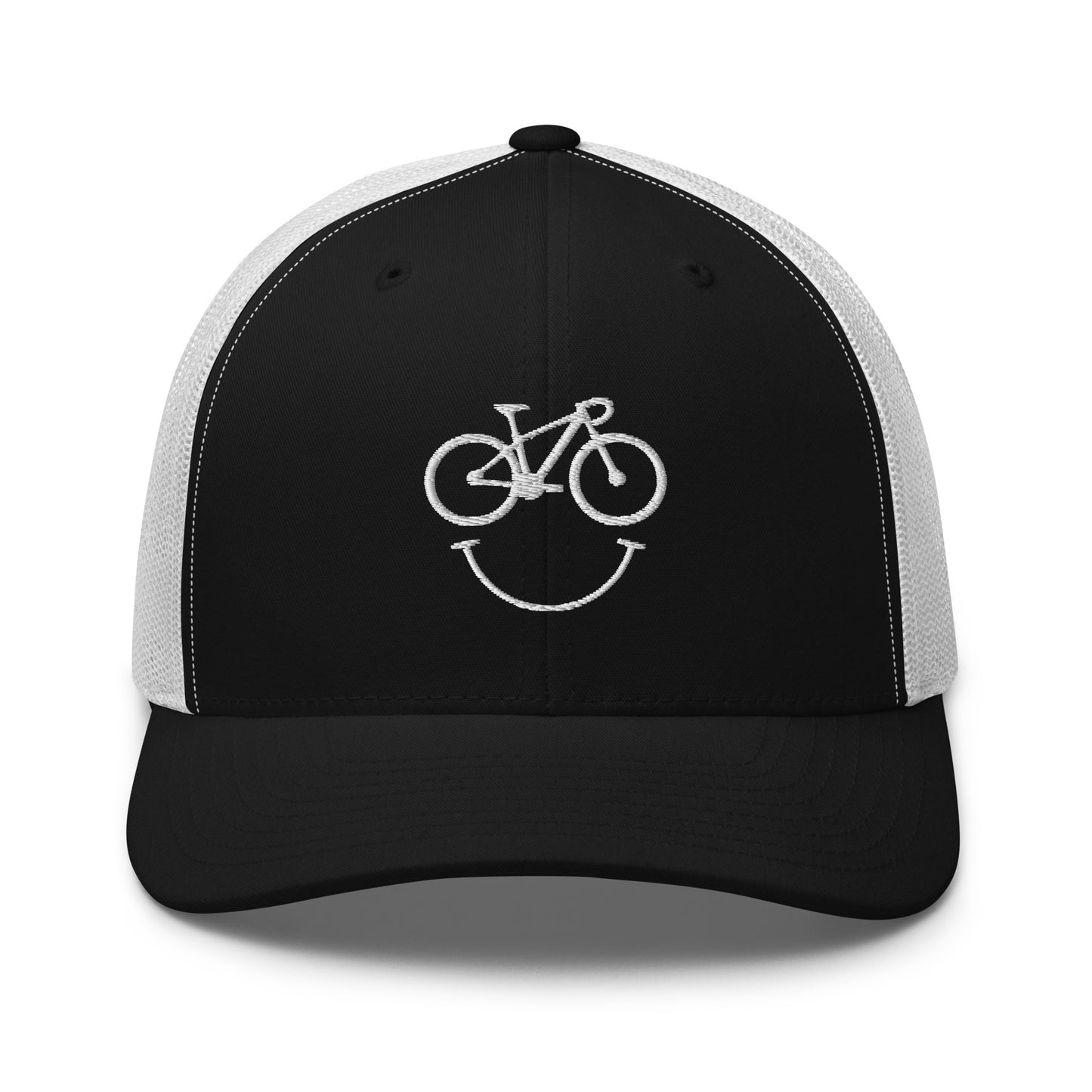 Happy Race Bike Embroidered Trucker Hat