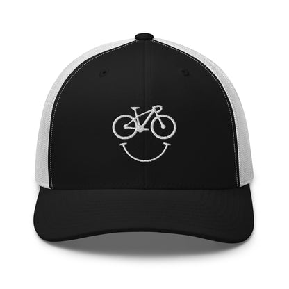 Happy Race Bike Embroidered Trucker Hat