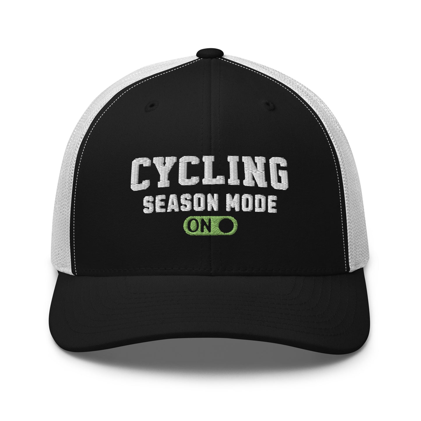 Cycling Season Mode ON Embroidered Trucker Hat