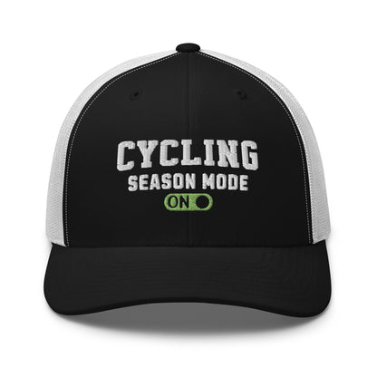 Cycling Season Mode ON Embroidered Trucker Hat