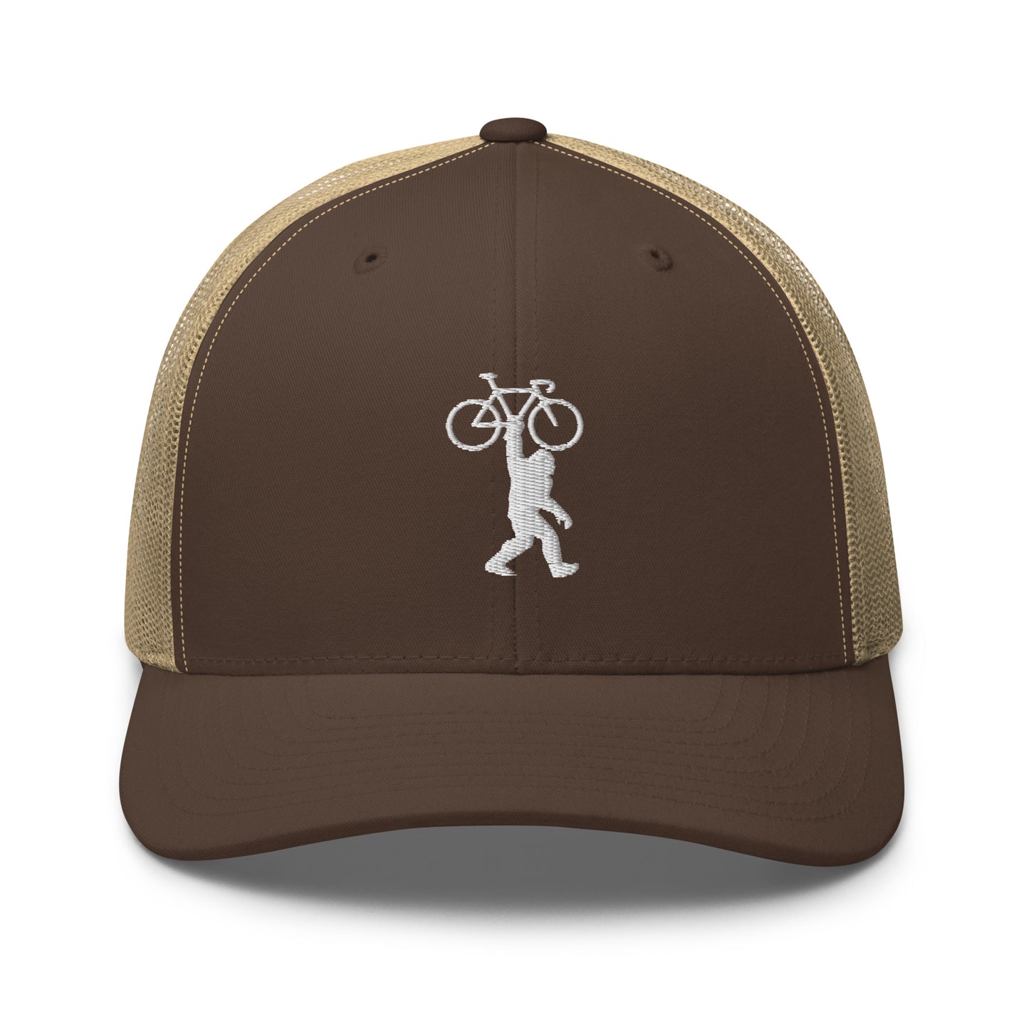 Bigfoot and Bike Embroidered Trucker Hat