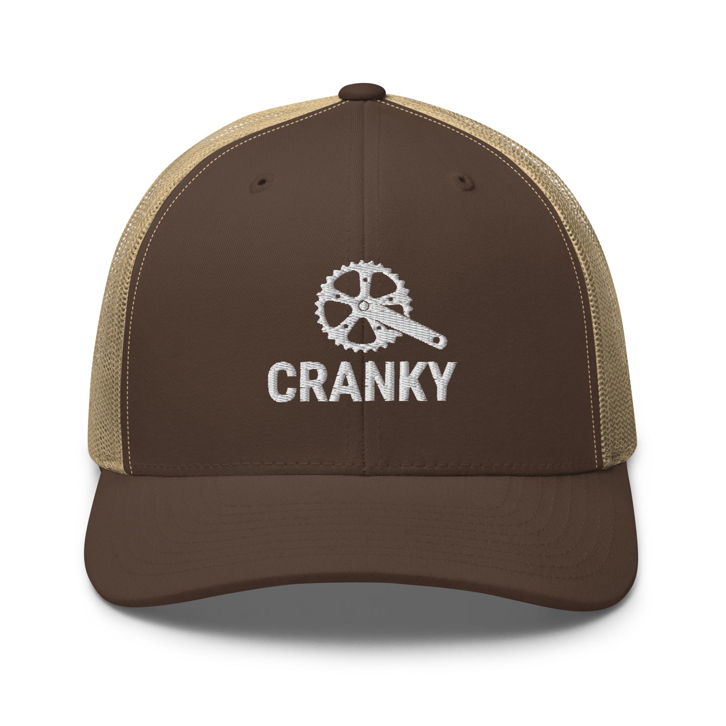 Funny Cranky Bike Lovers Embroidered Trucker Hat