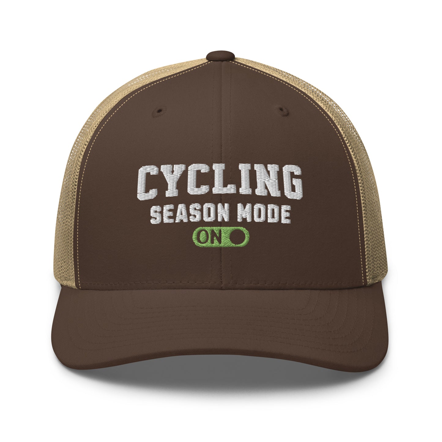 Cycling Season Mode ON Embroidered Trucker Hat