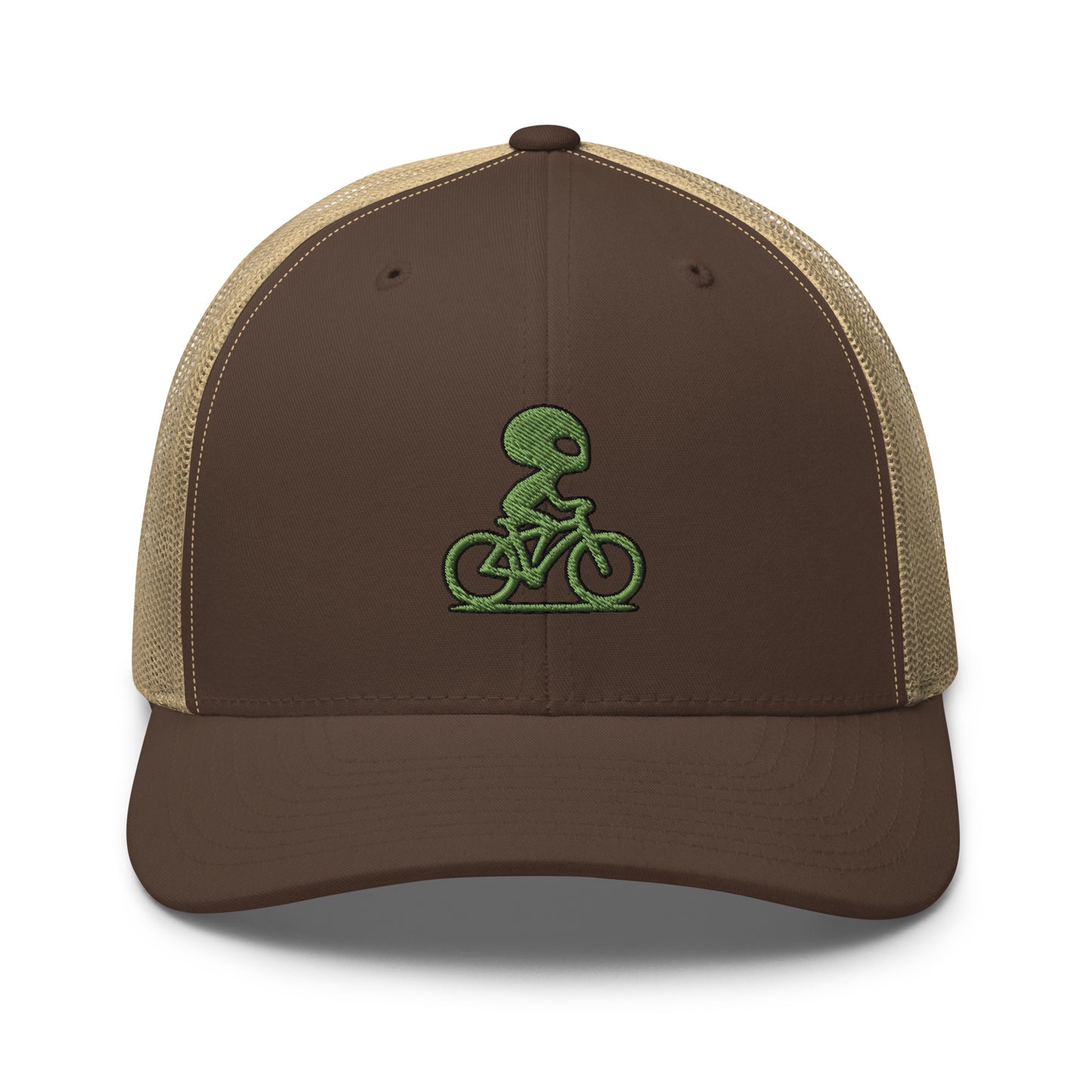 Alien and Bike Embroidered Trucker Hat