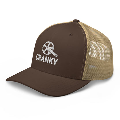 Funny Cranky Bike Lovers Embroidered Trucker Hat