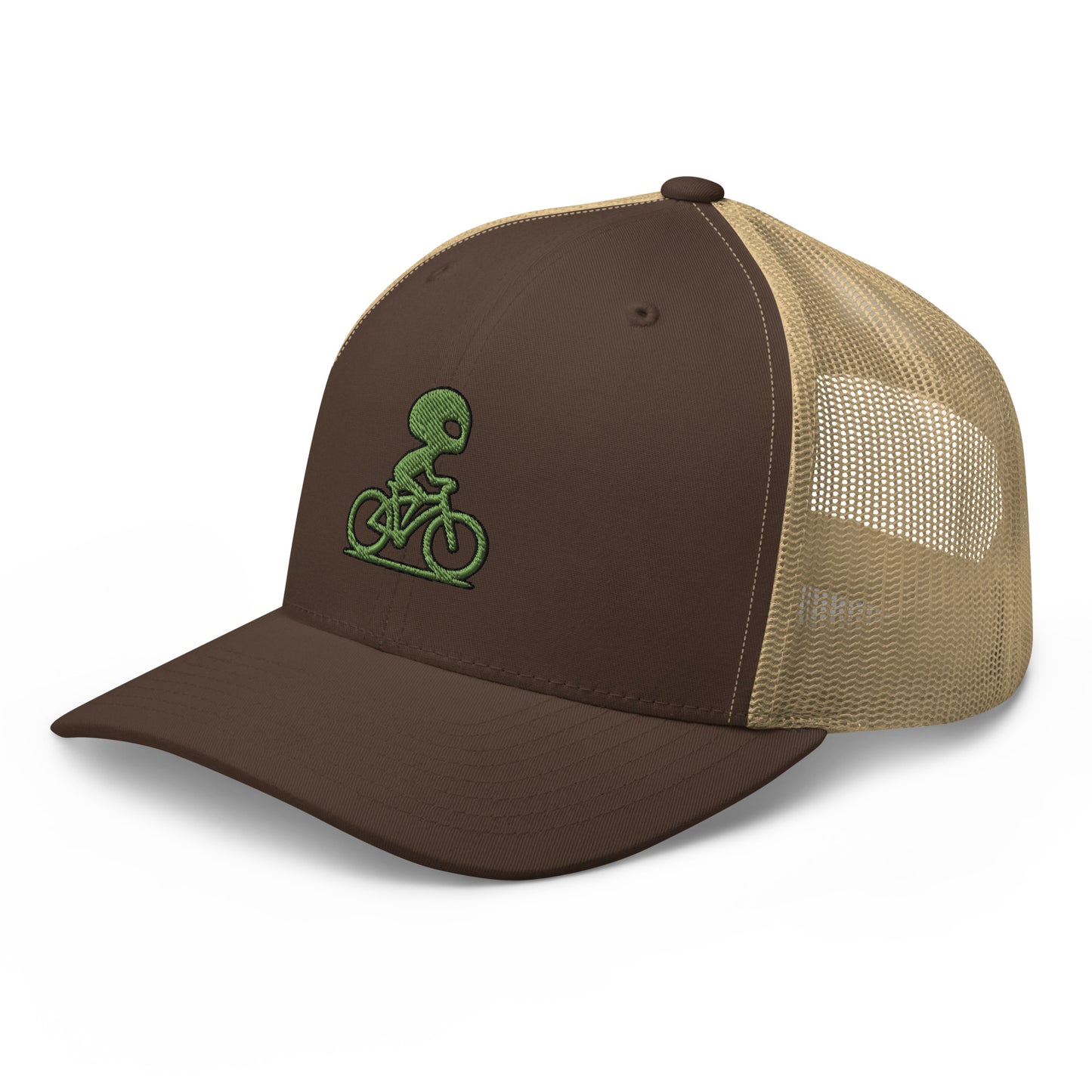 Alien and Bike Embroidered Trucker Hat