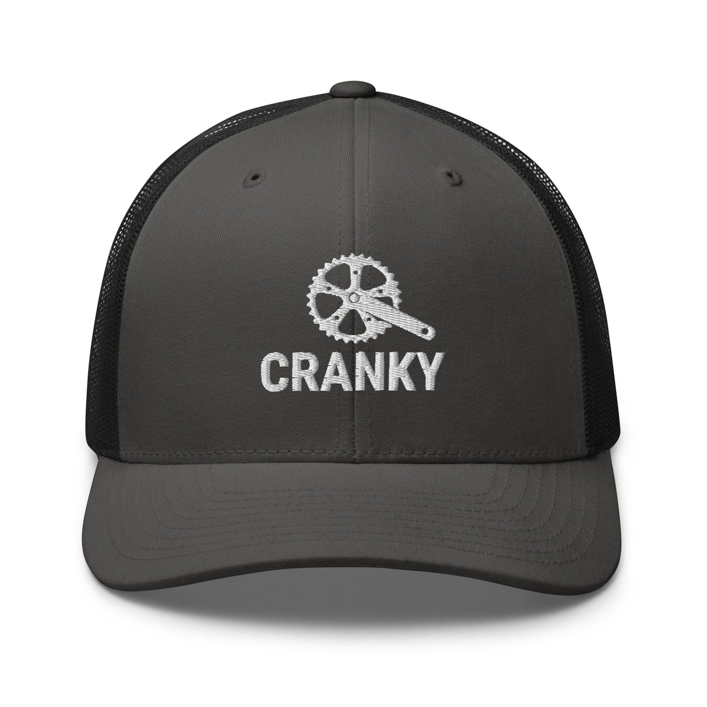 Funny Cranky Bike Lovers Embroidered Trucker Hat