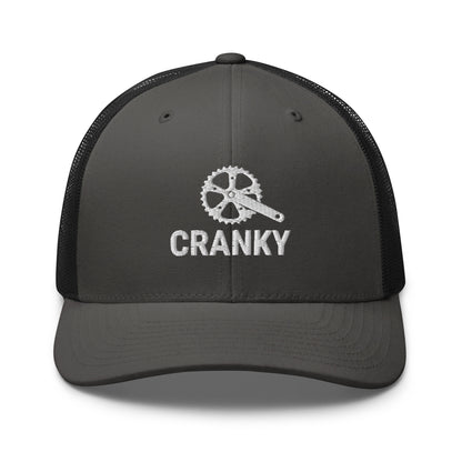 Funny Cranky Bike Lovers Embroidered Trucker Hat