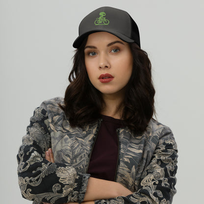 Alien and Bike Embroidered Trucker Hat