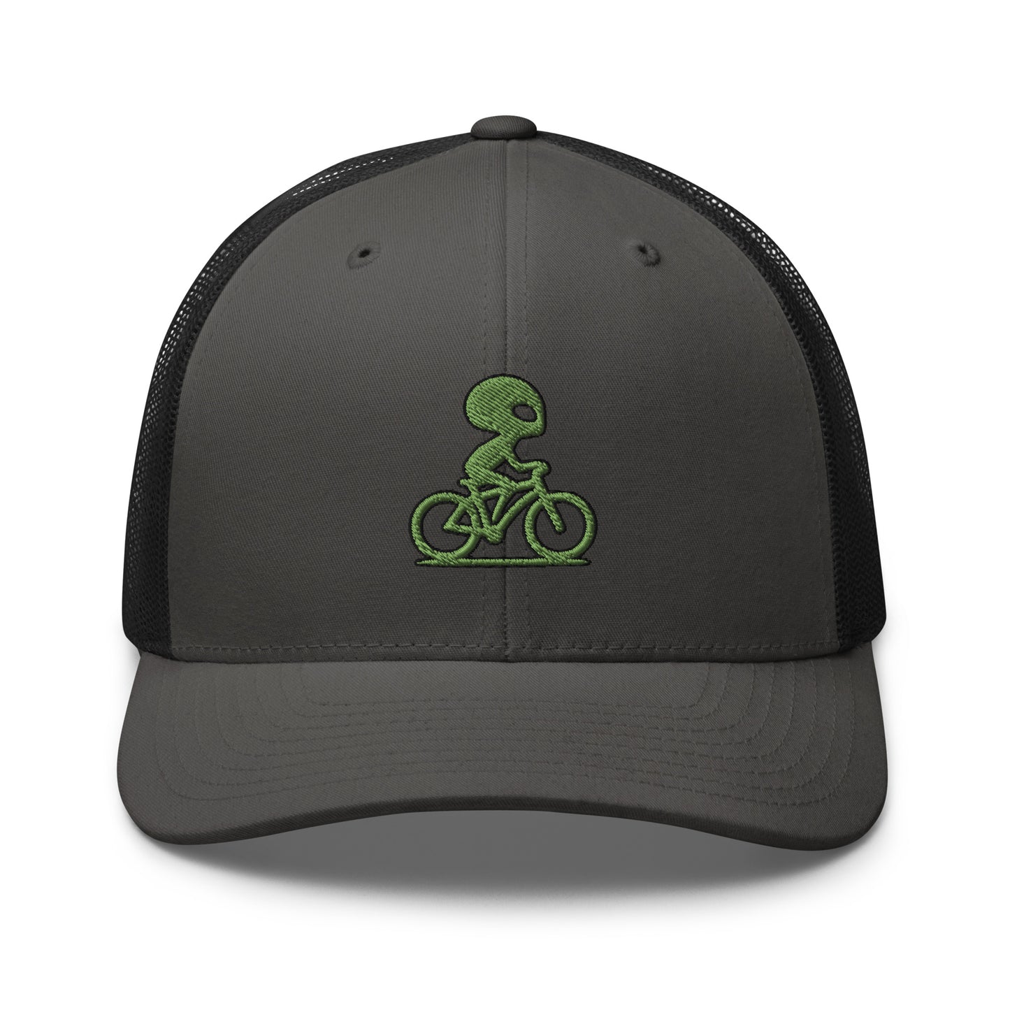 Alien and Bike Embroidered Trucker Hat