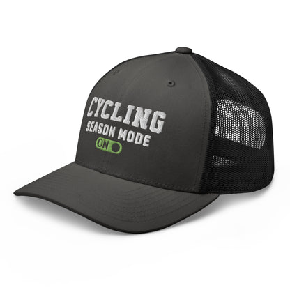 Cycling Season Mode ON Embroidered Trucker Hat