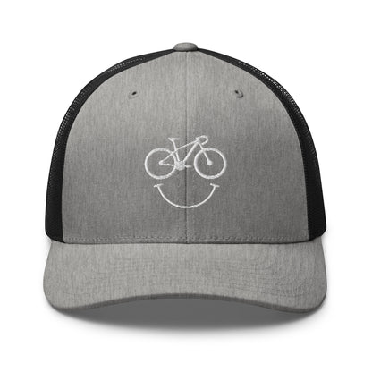 Happy Race Bike Embroidered Trucker Hat