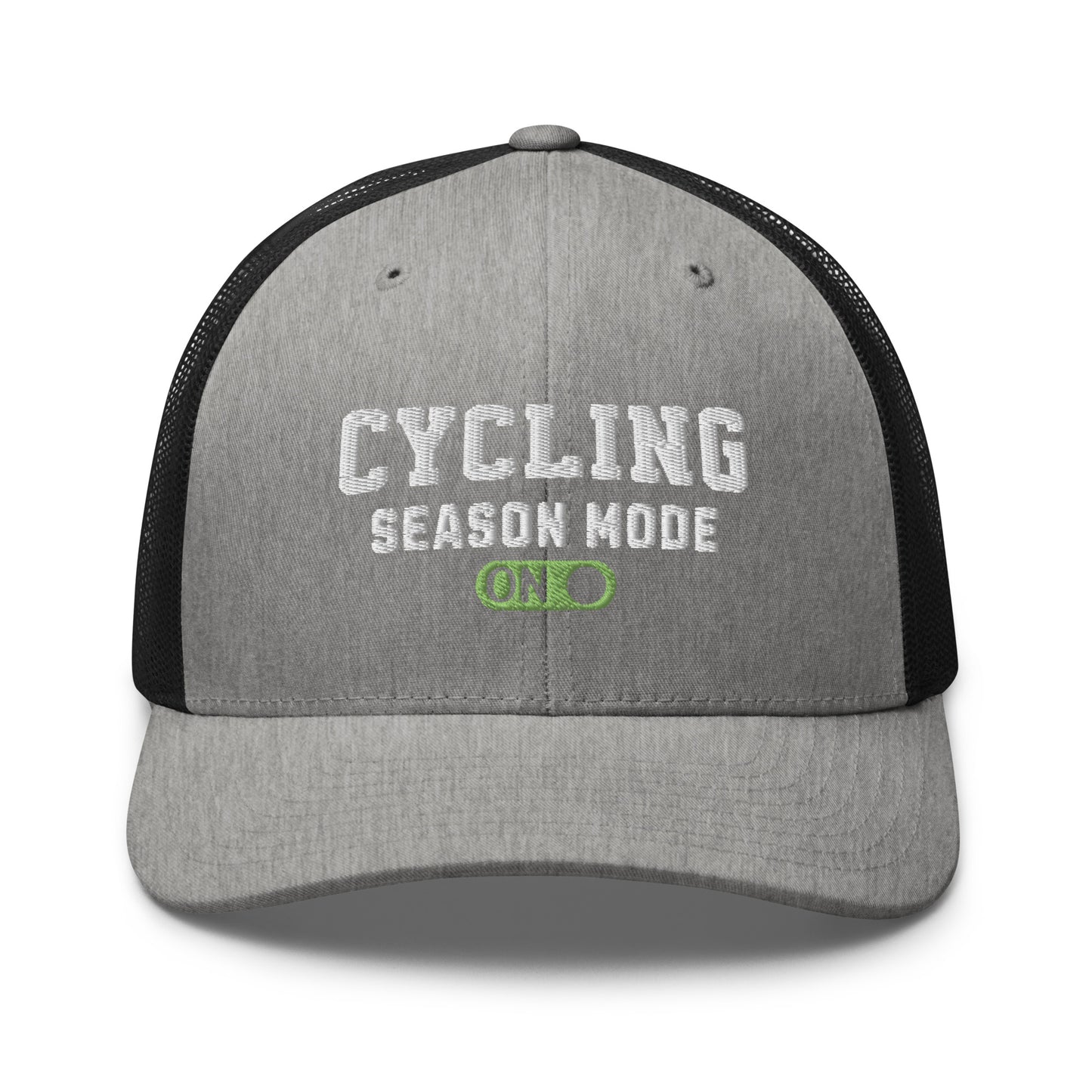 Cycling Season Mode ON Embroidered Trucker Hat