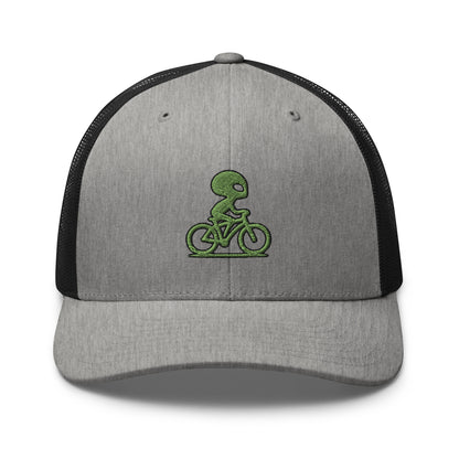 Alien and Bike Embroidered Trucker Hat