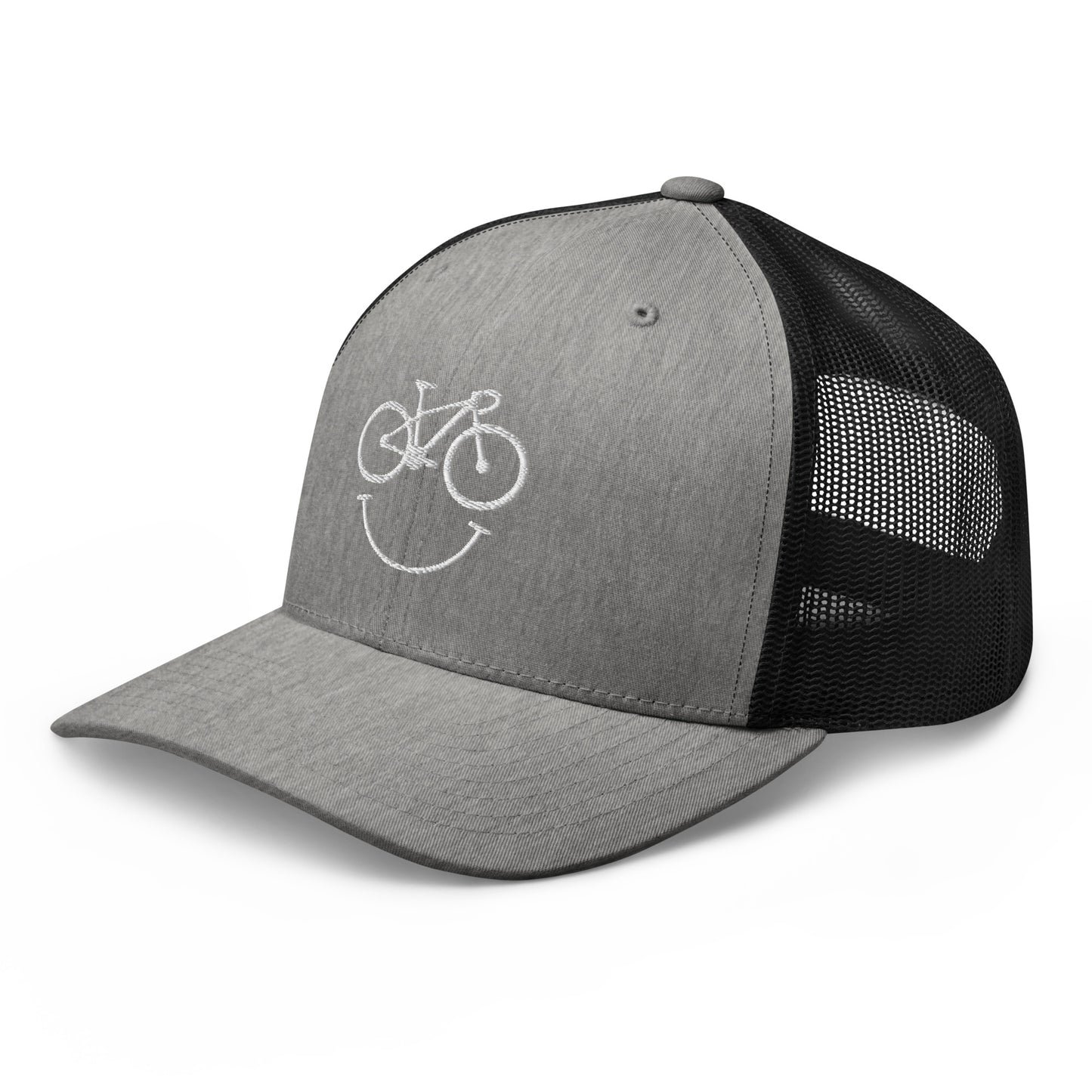 Happy Race Bike Embroidered Trucker Hat