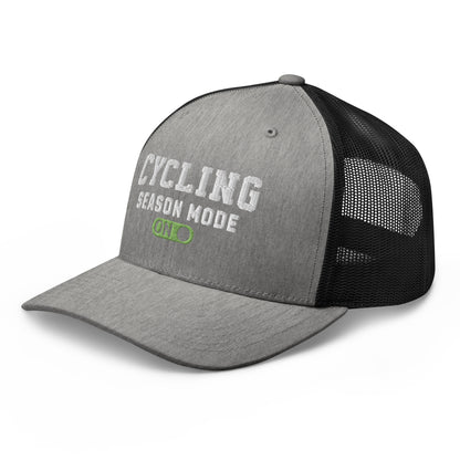 Cycling Season Mode ON Embroidered Trucker Hat