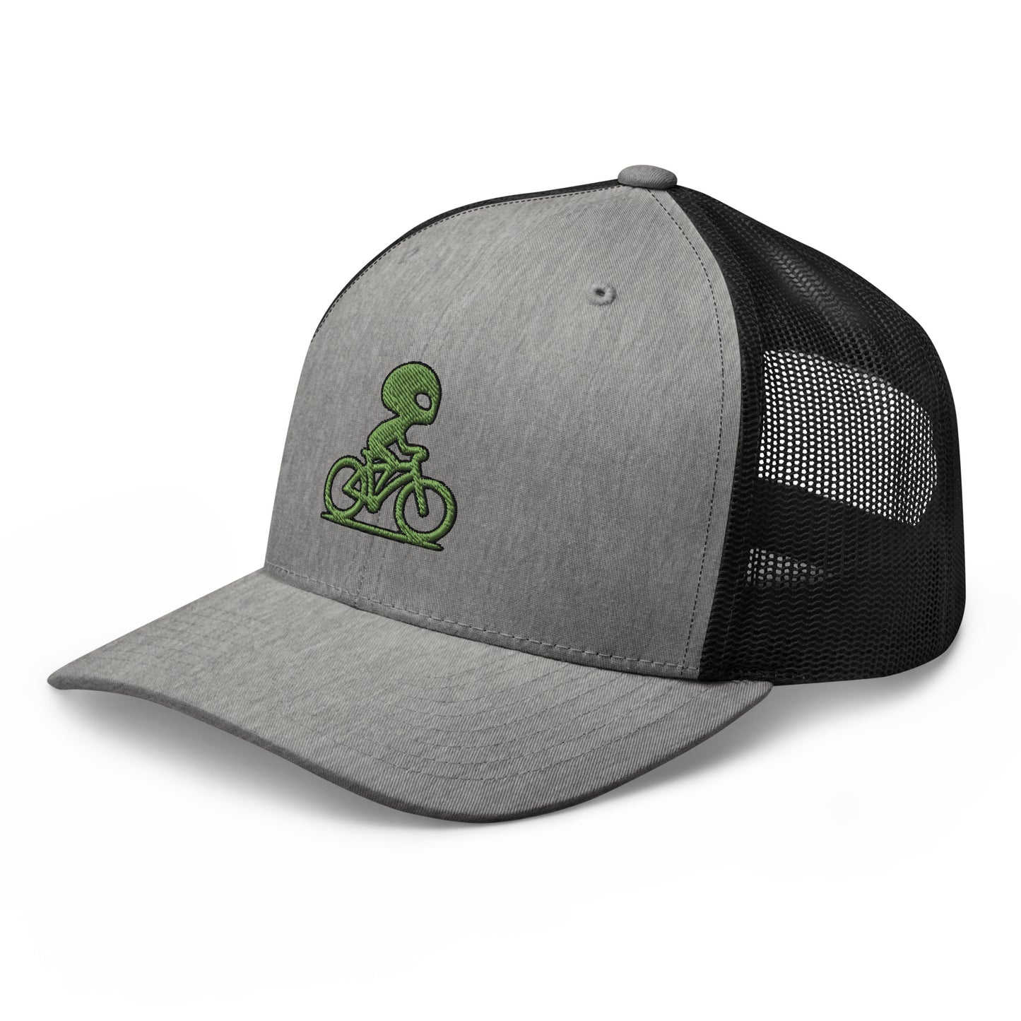 Alien and Bike Embroidered Trucker Hat