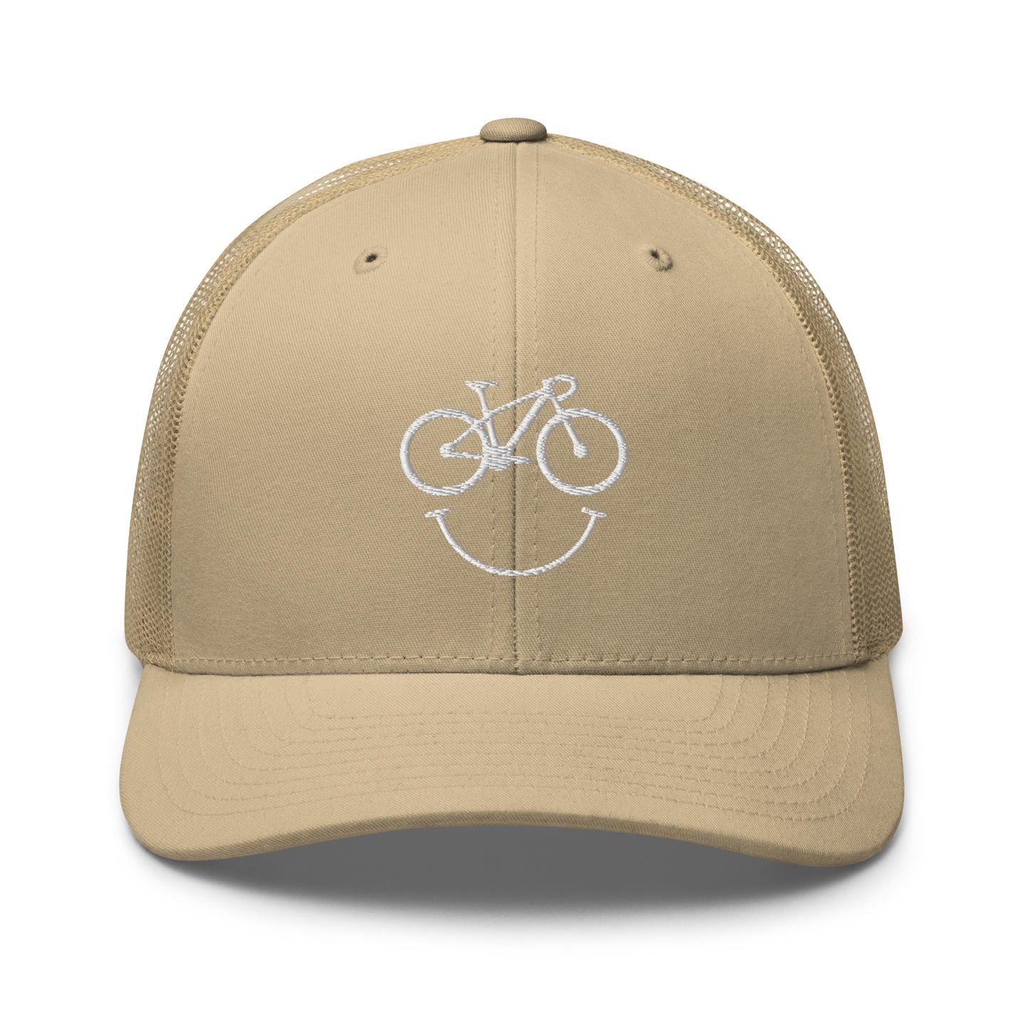 Happy Race Bike Embroidered Trucker Hat