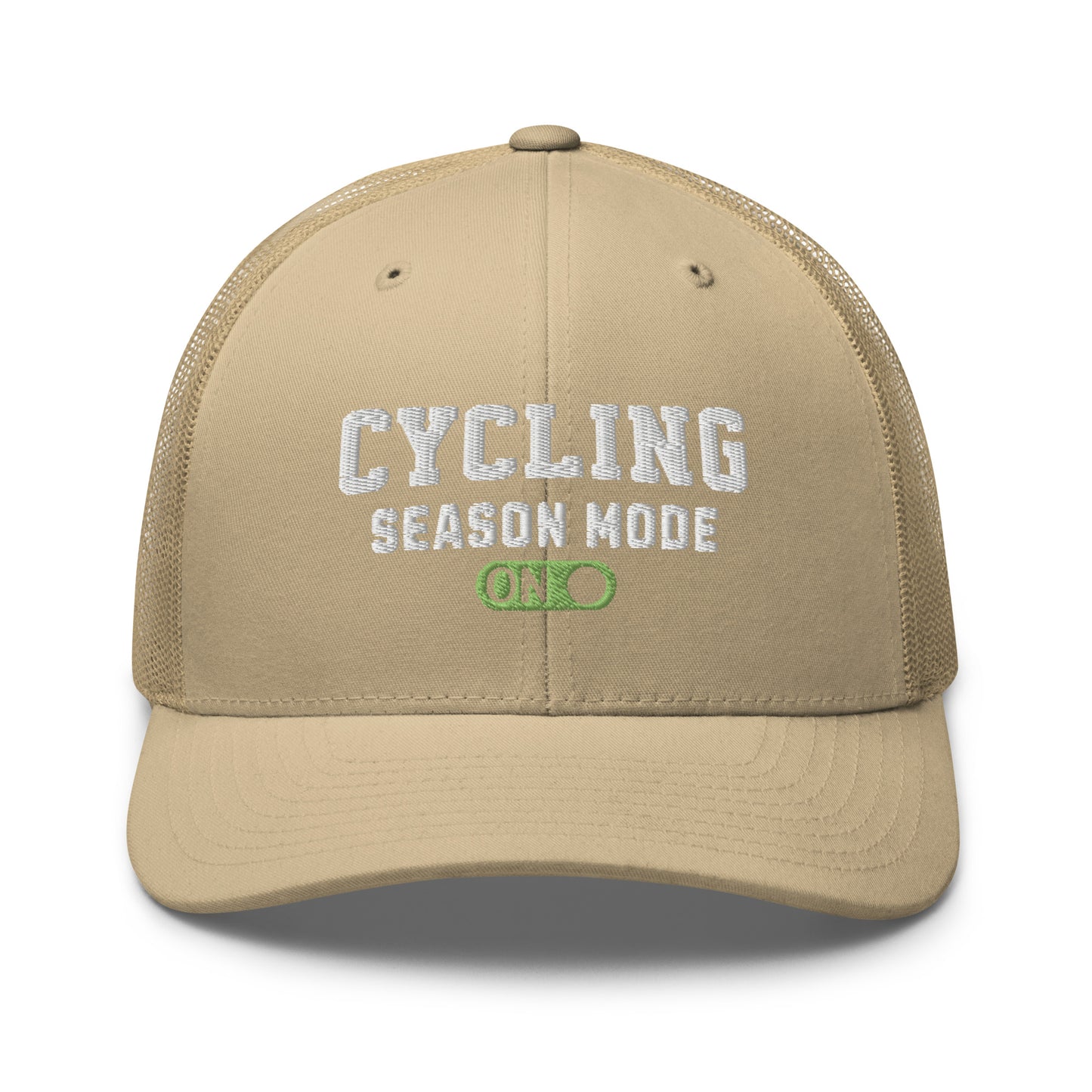 Cycling Season Mode ON Embroidered Trucker Hat