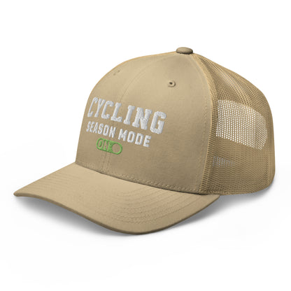 Cycling Season Mode ON Embroidered Trucker Hat