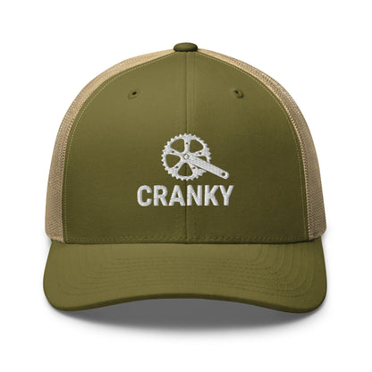 Funny Cranky Bike Lovers Embroidered Trucker Hat