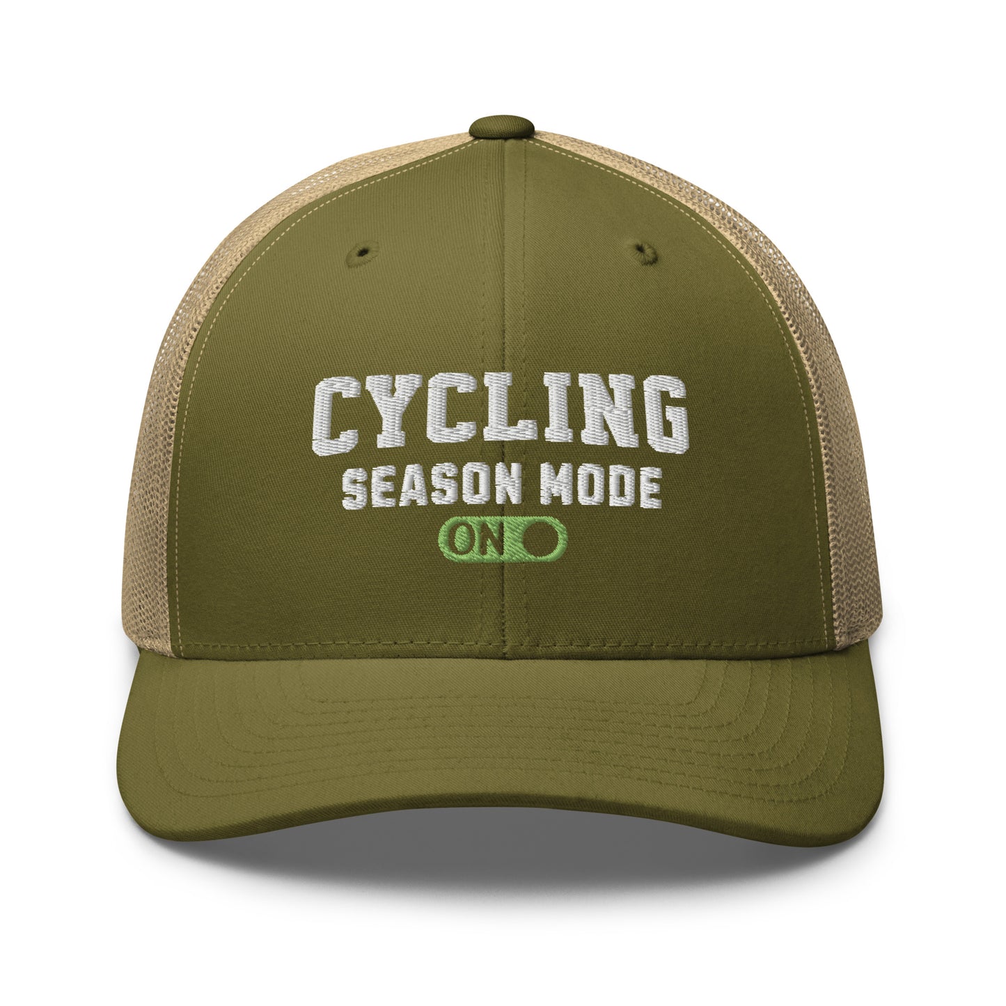 Cycling Season Mode ON Embroidered Trucker Hat