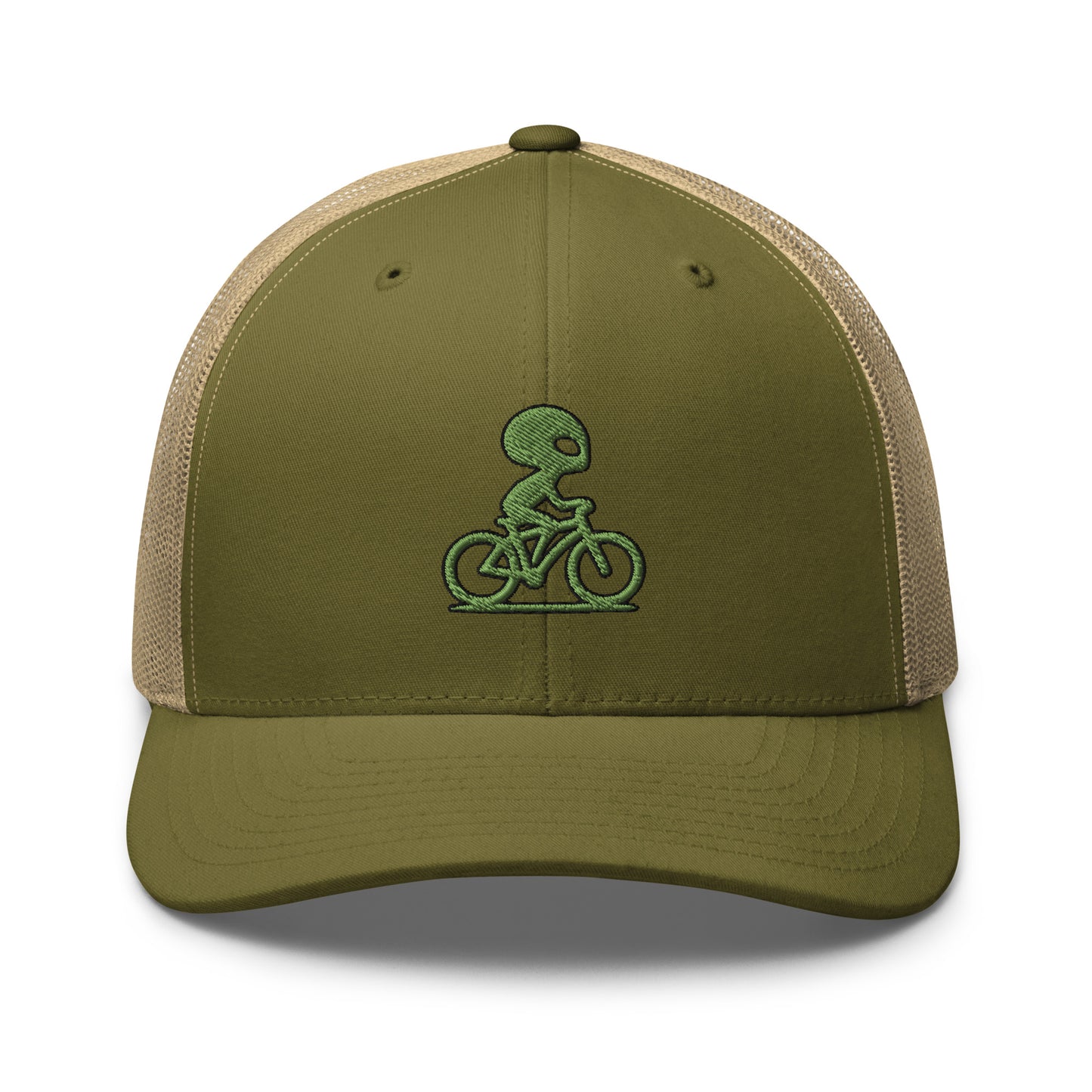 Alien and Bike Embroidered Trucker Hat