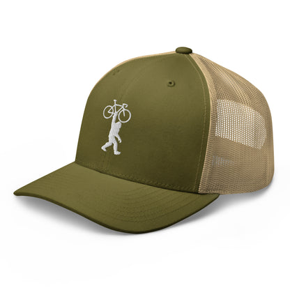 Bigfoot and Bike Embroidered Trucker Hat