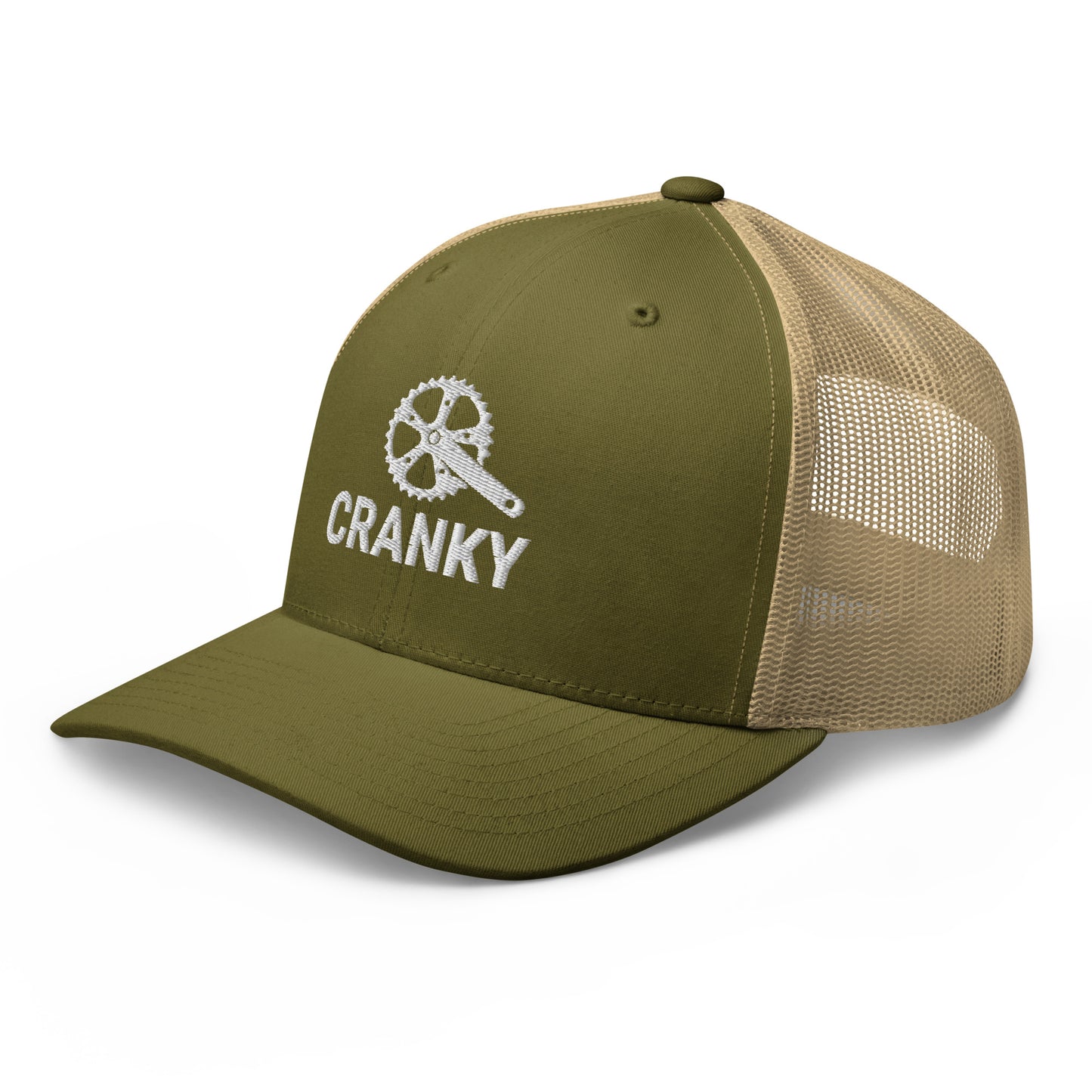 Funny Cranky Bike Lovers Embroidered Trucker Hat