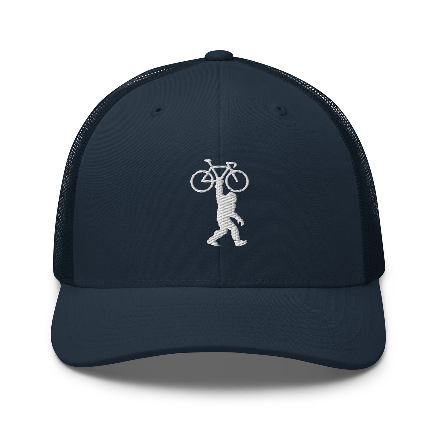 Bigfoot and Bike Embroidered Trucker Hat