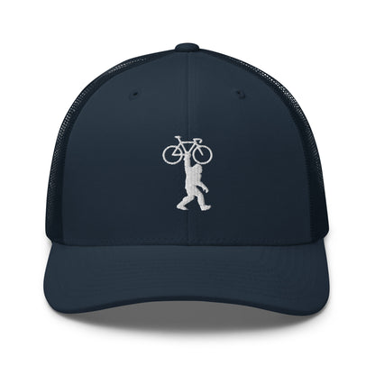 Bigfoot and Bike Embroidered Trucker Hat