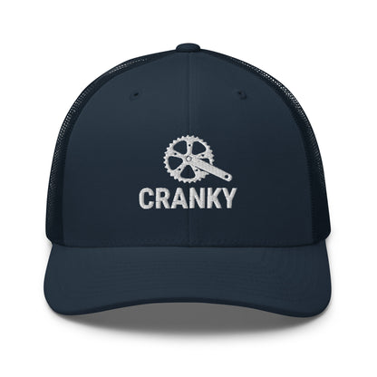 Funny Cranky Bike Lovers Embroidered Trucker Hat