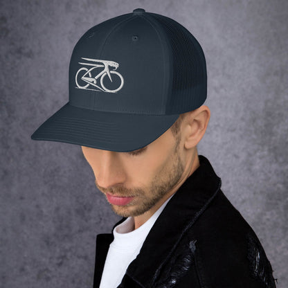 Cobra and Bike Embroidered Trucker Hat