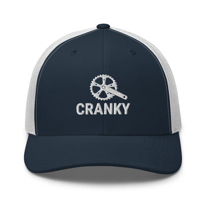 Funny Cranky Bike Lovers Embroidered Trucker Hat