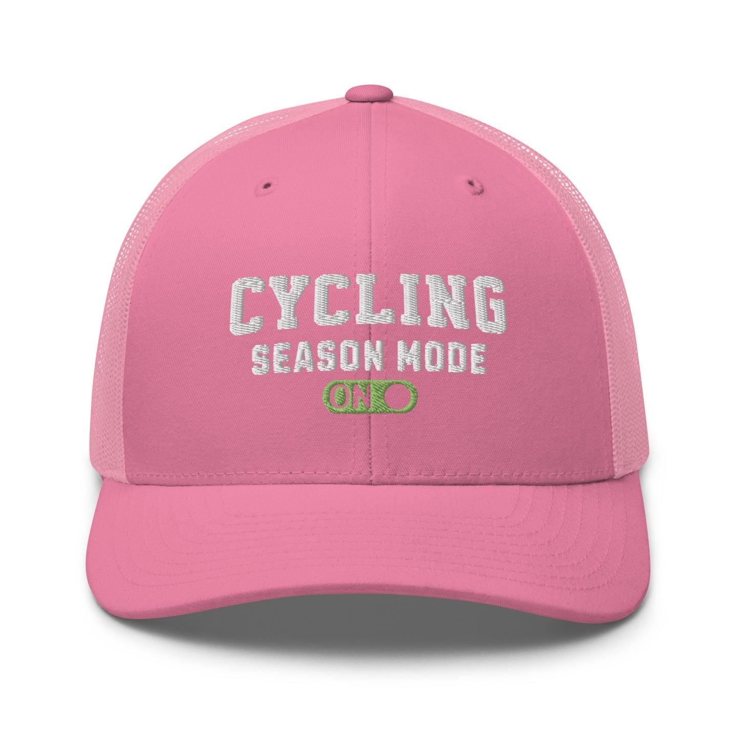 Cycling Season Mode ON Embroidered Trucker Hat