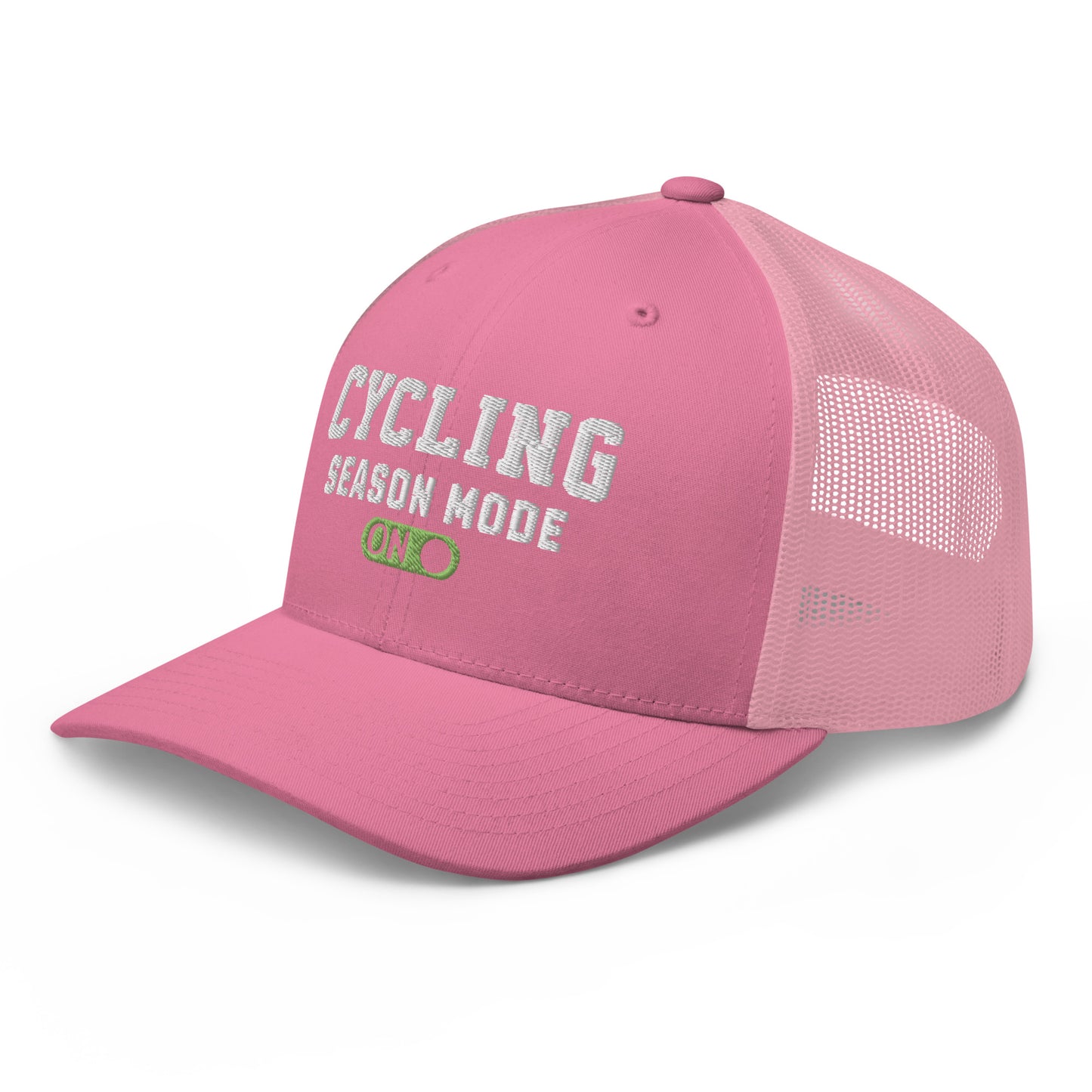 Cycling Season Mode ON Embroidered Trucker Hat