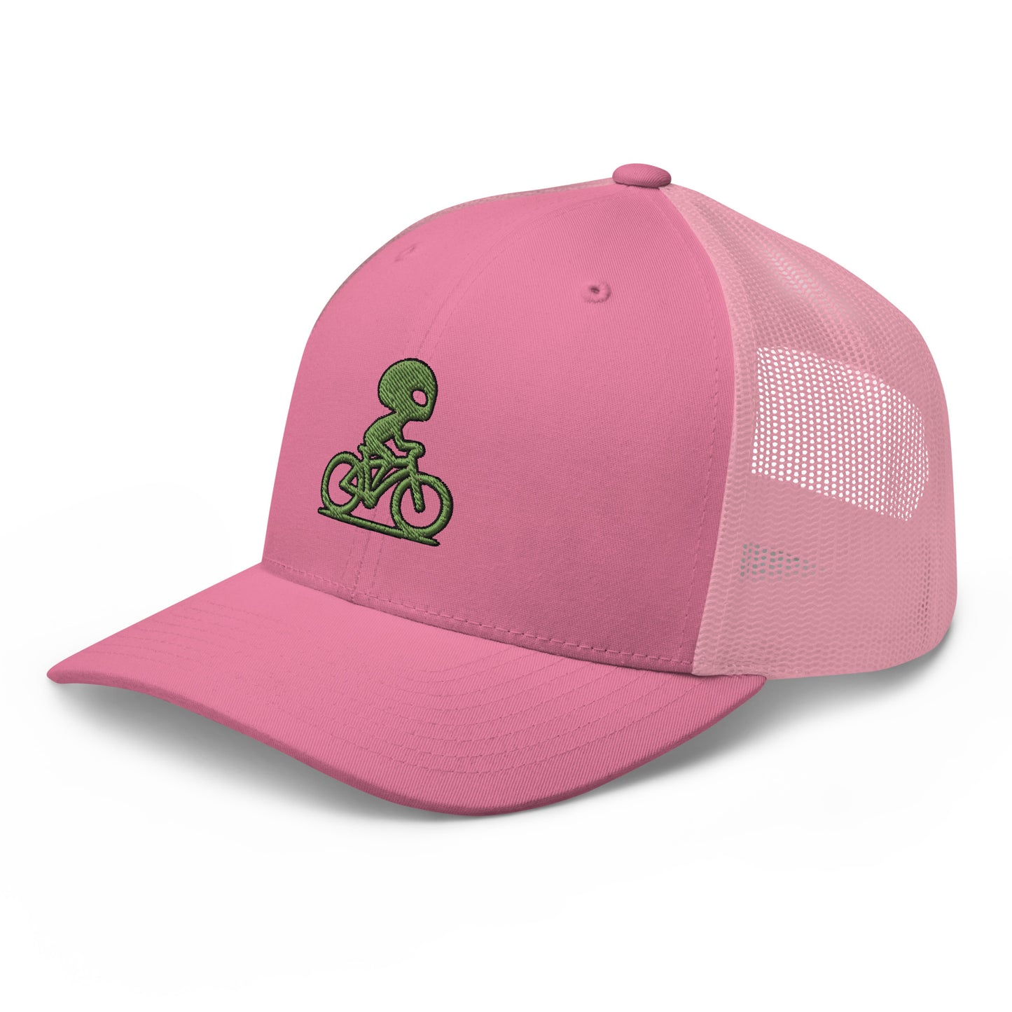 Alien and Bike Embroidered Trucker Hat