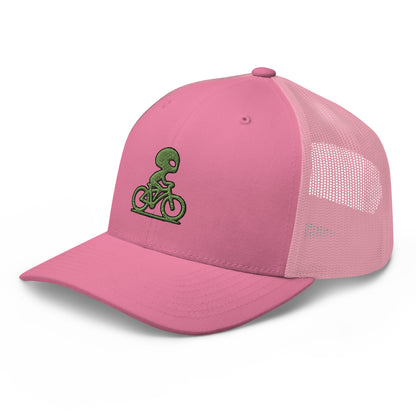 Alien and Bike Embroidered Trucker Hat