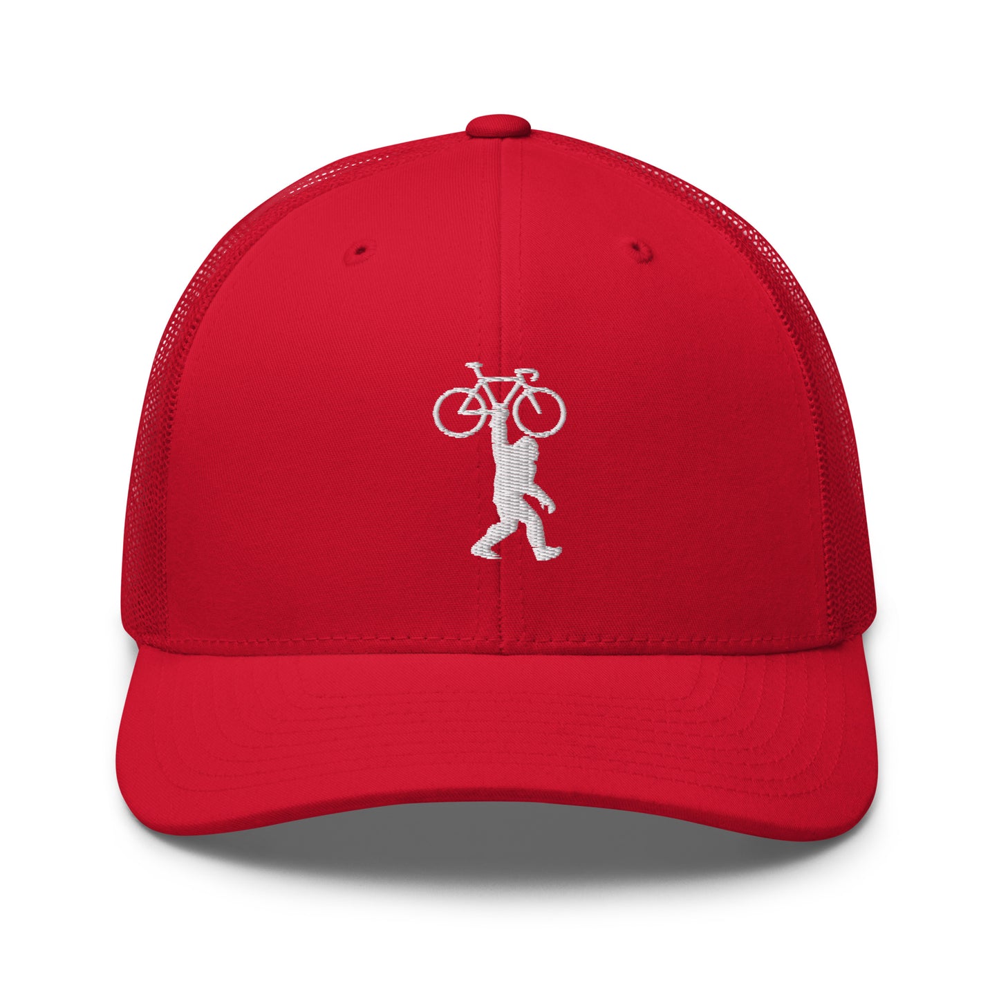 Bigfoot and Bike Embroidered Trucker Hat