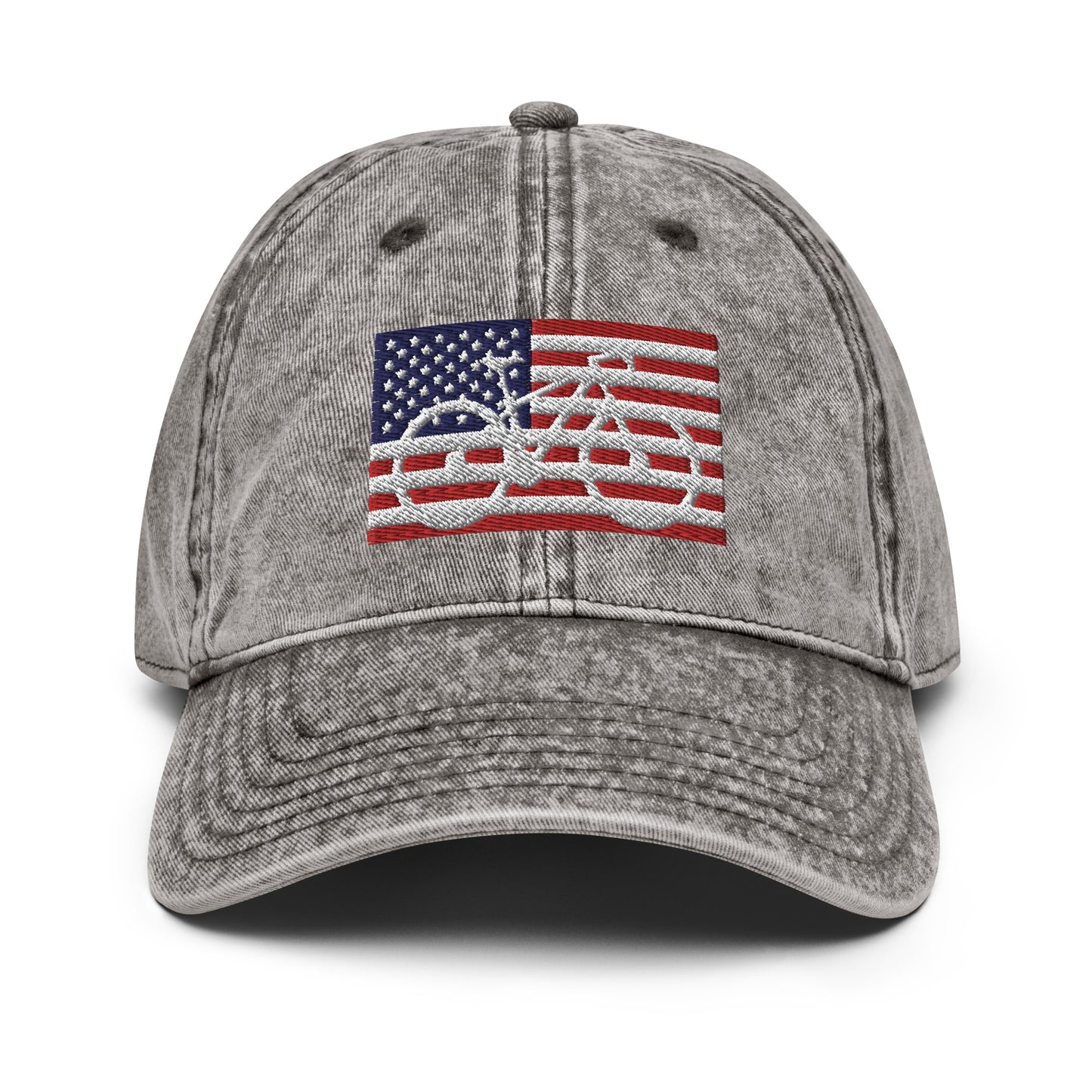 Bike American Flag Vintage Cotton Twill Hat