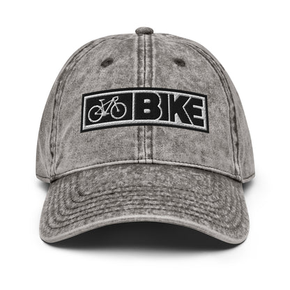 Bike Horizontal Insignia Vintage Cotton Twill Hat