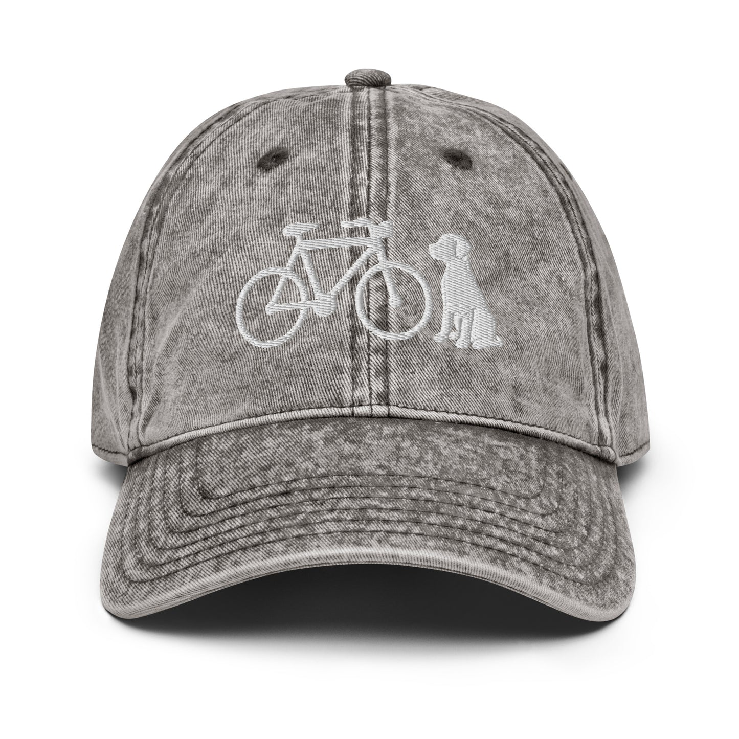 Dog and Bicycle Vintage Cotton Twill Hat