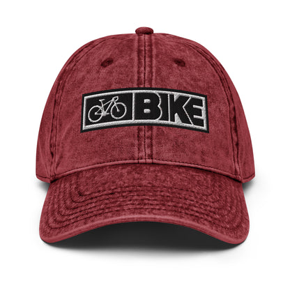 Bike Horizontal Insignia Vintage Cotton Twill Hat