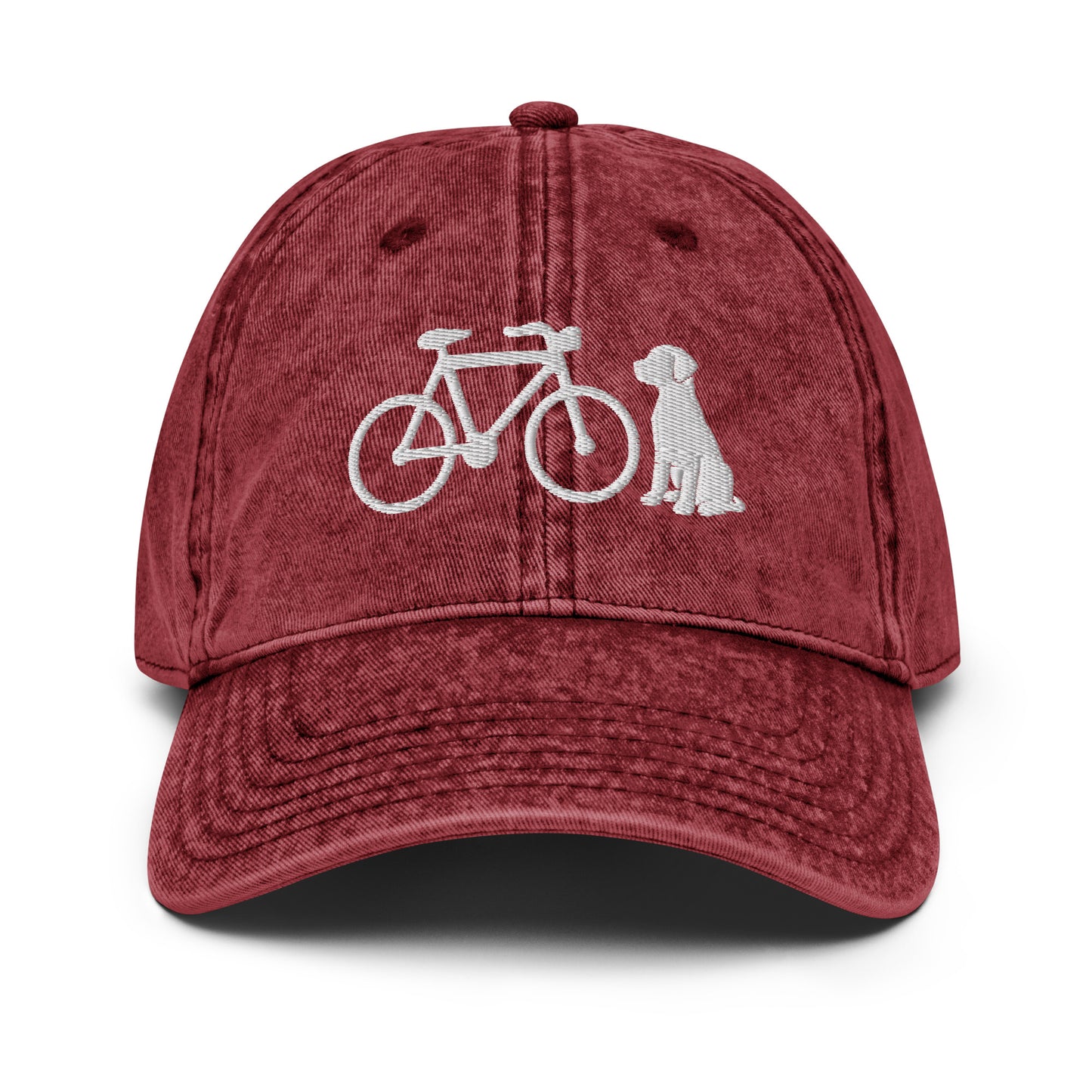 Dog and Bicycle Vintage Cotton Twill Hat