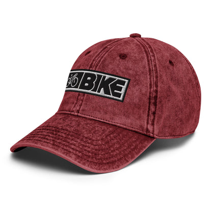 Bike Horizontal Insignia Vintage Cotton Twill Hat